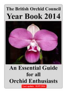 The British Orchid Council  Year Book 2014 An Essential Guide for all