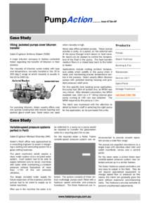 PumpAction………  Issue 67 Dec 09 Case Study Viking jacketed pumps cover bitumen