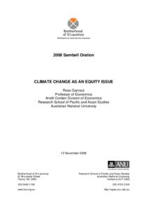 Climate change as an equity issue