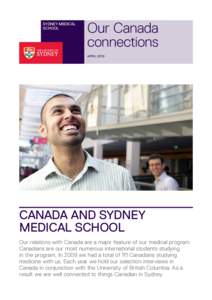 sydney medical school Our Canada connections APRIL 2010