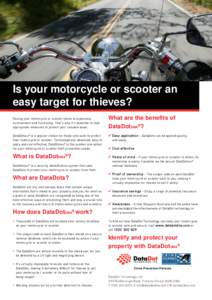 Is your motorcycle or scooter an easy target for thieves? Having your motorcycle or scooter stolen is expensive, inconvenient and frustrating. That’s why it’s essential to take appropriate measures to protect your va