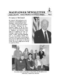 Society of Mayflower  Address Service Requested PRST STD