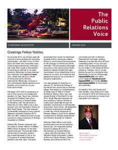 The Public Relations Voice A FRATERNAL NEWSLETTER