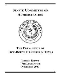 ✯  SENATE COMMITTEE ON ADMINISTRATION  THE PREVALENCE OF