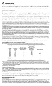 Quarterly Report to Holders of Contingent Value Obligations for the Quarter Ended December 31, 2011 April 13, 2012 To Holders of Contingent Value Obligations: Overview There are currently 98.6 million Contingent Value Ob