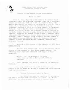 Minutes of the Meeting of the Board Members, March 16, 2009