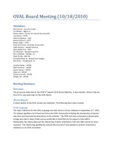 Internet Engineering Task Force / The Oval / Cricket in England / Computing / Mitre Corporation / Open Vulnerability and Assessment Language / Sport in London