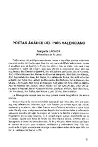POETAS ÁRABES DEL PAÍS VALENCIANO Margarita LACHICA Universidad de Alicante