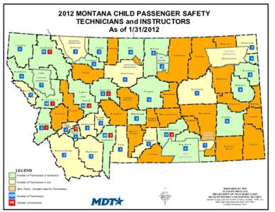 2012 M ONTANA CHILD PASSENGER SAFETY TECHNICIANS and INSTRUCTORS As of[removed]BLA C K FE ET RE S E R V AT IO N