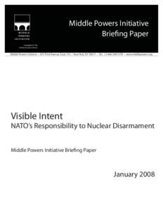 Middle Powers Initiative Briefing Paper A program of the Global Security Institute  Middle Powers Initiative • 675 Third Avenue, Suite 315 • New York, NY 10017 • Tel: + • www.middlepowers.org