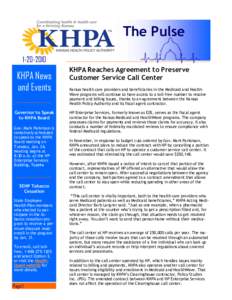 The Pulse[removed]KHPA News and Events Governor to Speak