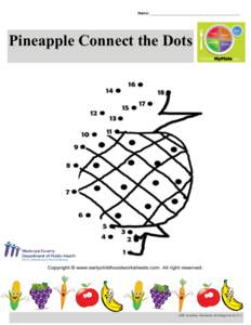 Name: ____________________________________________  Pineapple Connect the Dots ADE Academic Standards, Kindergarten K.CC.2