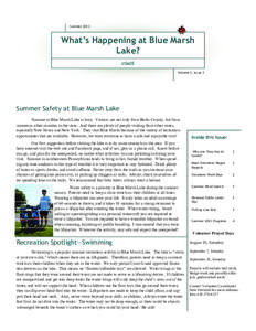 Summer[removed]What’s Happening at Blue Marsh Lake? USACE Volume 3, Issue 3