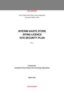 Microsoft Word - IWS-S-LA-D5 Interim Waste Store - Siting Security Plan_Final.doc