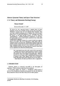 International Journal of Theoretical Physics. Vol. 27, Nr.5, [removed]