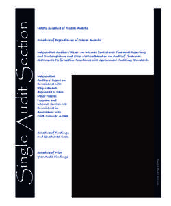 Business / Risk / United States Office of Management and Budget / Government Accountability Office / Compliance requirements / Audit / Financial audit / Administration of federal assistance in the United States / Internal control / Accountancy / Auditing / Single Audit