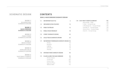 Schematic Design  SCHEMATIC DESIGN CONTENTS BOOK 2: MAIN CORRIDOR SCHEMATIC DESIGN
