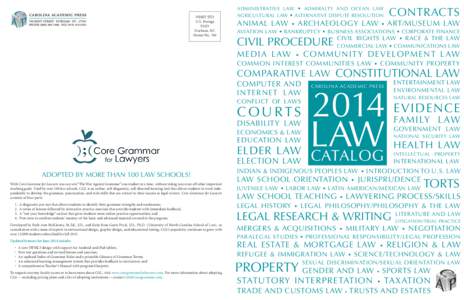 LC 2014_CWR_new law catalog