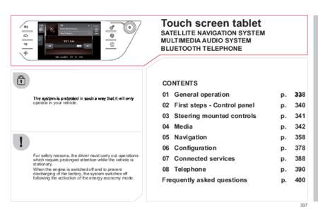 Citroen Drive Europe Touch Screen Tablet