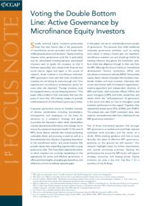 focus note No. 79 May 2012 Katharine McKee  Voting the Double Bottom