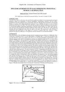 Water wells / Colloidal chemistry / Soft matter / Aquifer test / Earth / Chemistry / Drawdown / Zeta potential / Streaming current / Hydrology / Aquifers / Hydraulic engineering