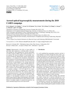 Atmos. Chem. Phys., 15, 4045–4061, 2015 www.atmos-chem-phys.netdoi:acp © Author(sCC Attribution 3.0 License.  Aerosol optical hygroscopicity measurements during the 2010