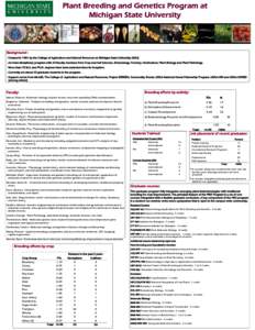 Plant Breeding and Genetics Program at Michigan State University EF LG1[removed]