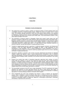 CHAPTER 8 UKRAINE Evaluation of policy developments  