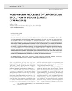 NONUNIFORM PROCESSES OF CHROMOSOME EVOLUTION IN SEDGES (CAREX: CYPERACEAE)