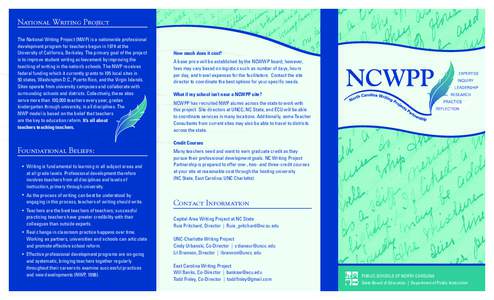 National Writing Project The National Writing Project (NWP) is a nationwide professional development program for teachers begun in 1974 at the University of California, Berkeley. The primary goal of the project is to imp