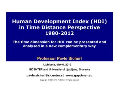 HDI in the Time Distance Perspective by Countries