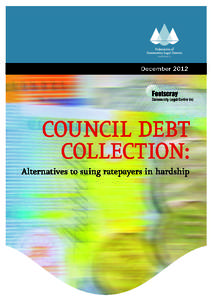 Council debt collection Alternatives to suing ratepayers report 2012
