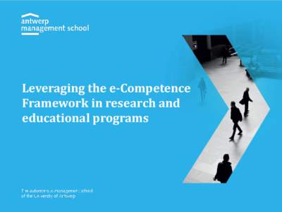 Leveraging the e-Competence Framework in research and educational programs Problem statement