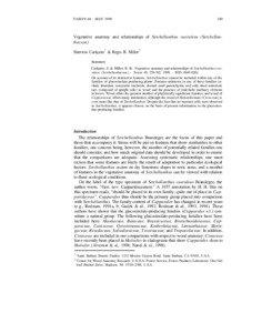 Vegetative anatomy and relationships of Setchellanthus caeruleus (Setchellanthaceae)