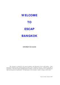 WELCOME TO ESCAP BANGKOK  IIN