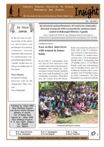 COMMUNITY DIRECTED INITIATIVES IN DISEASE  PREVENTION A ND C ONTROL The True Spirit of Alma Ata Declaration on Primary Health Care  Oct - Dec 2002