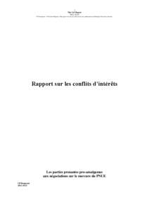 1 The CoI-Report[removed]Ulf Bengtsson, 1st Research Engineer. This paper is in no way connected to my employment at Linköping University, Sweden.  Rapport sur les conflits d’intérêts