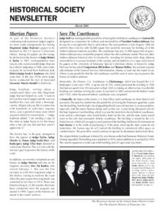 HISTORICAL SOCIETY NEWSLETTER Newsletter March[removed]Page 1
