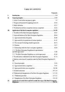 TABLE OF CONTENTS Paragraphs I. Introduction ............................................................................................................. 1-4