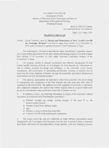 NoFTC/IR Government of India Ministry of Personnel, Public Grievances and Pensions Department of Personnel and Training [Training Division] Block-4, Old JNU Campus