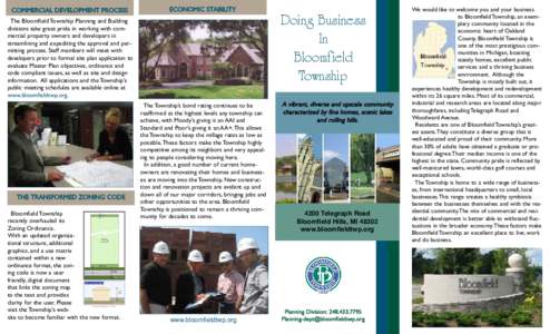 COMMERCIAL DEVELOPMENT PROCESS  ECONOMIC STABILITY Doing Business In