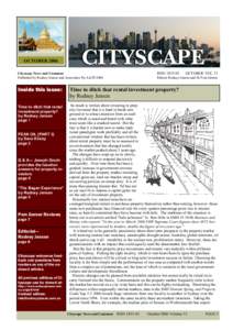 OCTOBER 2006 ISSN[removed]Cityscape News and Comment Published by Rodney Jensen and Associates Pty Ltd © 2006