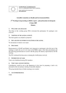 Minutes of the 1st SCHER working group  meeting on Hera report on polycarboxylates  of 23 June 2009