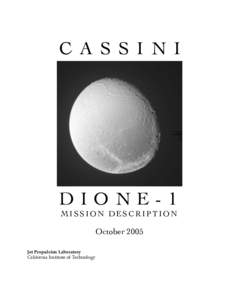 C A S S I N I DIONE-1 MISSION DESCRIPTION