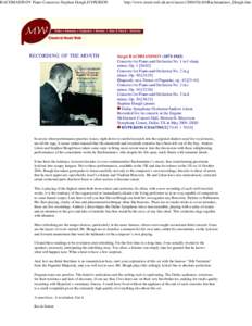 RACHMANINOV Piano Concertos Stephen Hough HYPERION CDA67501/2