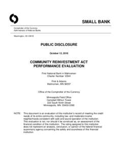 Urban economics / Urban politics in the United States / Politics of the United States / Community Reinvestment Act / Loan / Mahnomen County /  Minnesota / United States / Mortgage industry of the United States / Community development / United States housing bubble