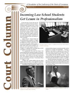A Newsletter of the Judiciary of the State of Louisiana  Court Column Volume 3, No. 2