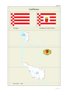 Tafel V/I  Land Bremen Staatsflagge