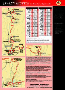 JAY-LYN SHUTTLE (St. Johnsbury / Lyndonville) NORTHBOUND ST. J TO LYNDONVILLE 17 Grove & Main  19