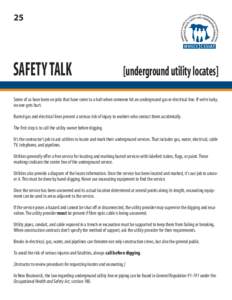 Safety Talk 25 Underground EN
